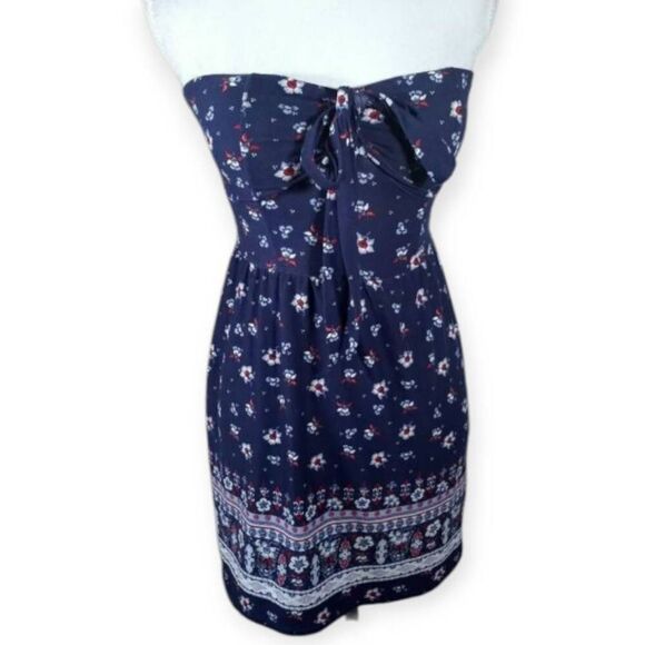 NO BOUNDARIES NAVY FLORAL MINI DRESS SZ.S EUC. - Picture 2 of 6